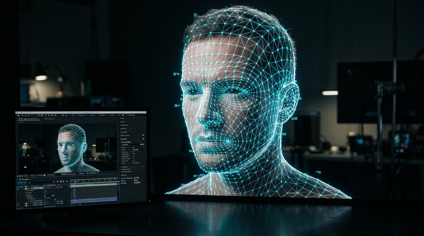 Roto and Paint 3D Face Wireframe